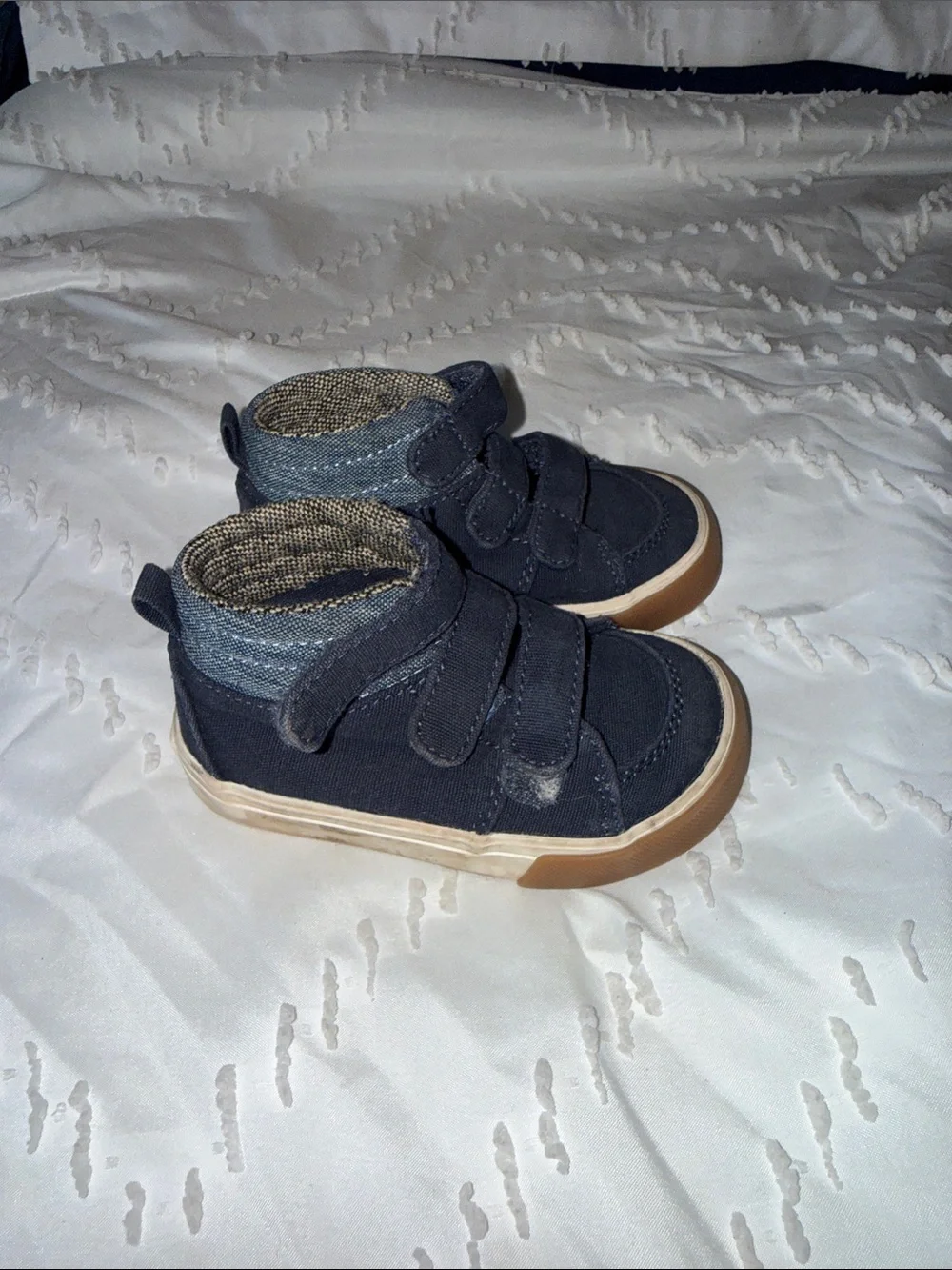 Old Navy Navy Blue Kids Velcro High-Top Sneakers